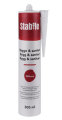 Bygge & Sanitet silikonefugemasse hvid 300 ml - Stabile